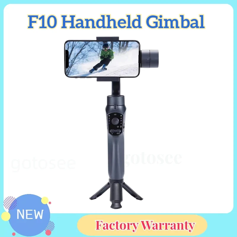 F10 3-Axis Handheld Gimbal Foldable Phone Video Record Stabilizer for iPhone Smartphones Shooting Live Streaming