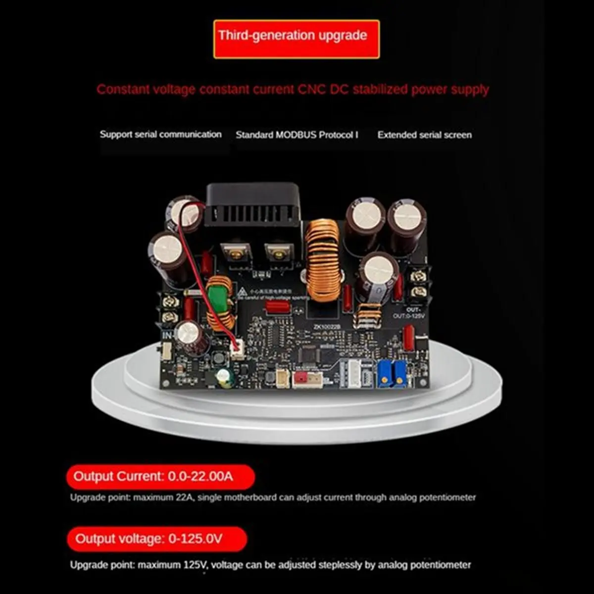 

-10022 125V 22A 1500W Adjustable DC Power Supply Stabilized Voltage Constant Voltage Constant Current Step-Down Module