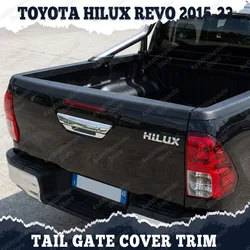 Tailgate Cover Trim For TOYOTA HILUX REVO SR5 SR ACTIVE ICON 2015-2023 Rear Gate Protection Cover Textured ABS Matte Black