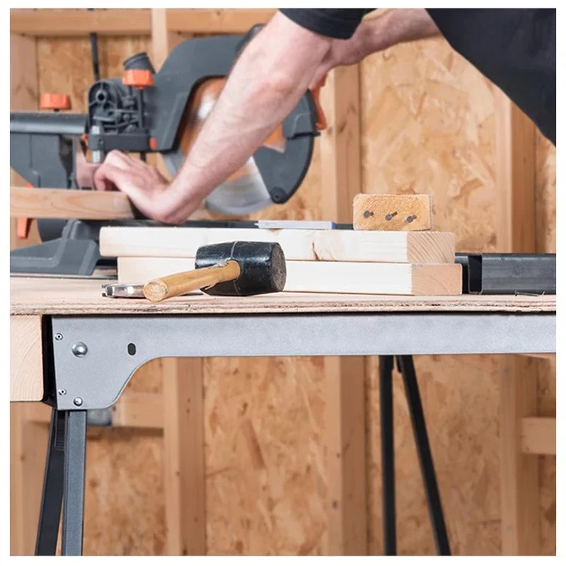 حامل ماكينة القطع محمول قابل للطي متعدد الوظائف لأعمال النجارة المكتبية قطعتين