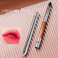 Outil de maquillage de beauté, brosse de brillant à lèvres, brosse de maquillage avec capuchon de protection, brosse de rouge à lèvres pour dame, brosse cosmétique, brosse anti-cernes 1