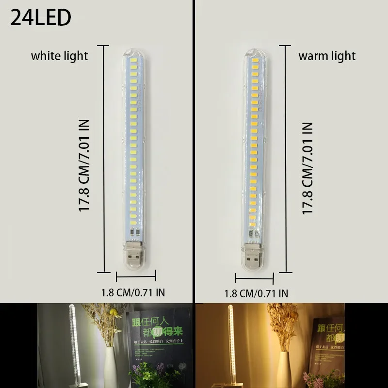 2/4/10PCS Mini USB Book Light Portable USB LED Lamp DC 5V Night Light Ultra Bright Reading Lamp For Power Bank Camping PC Laptop