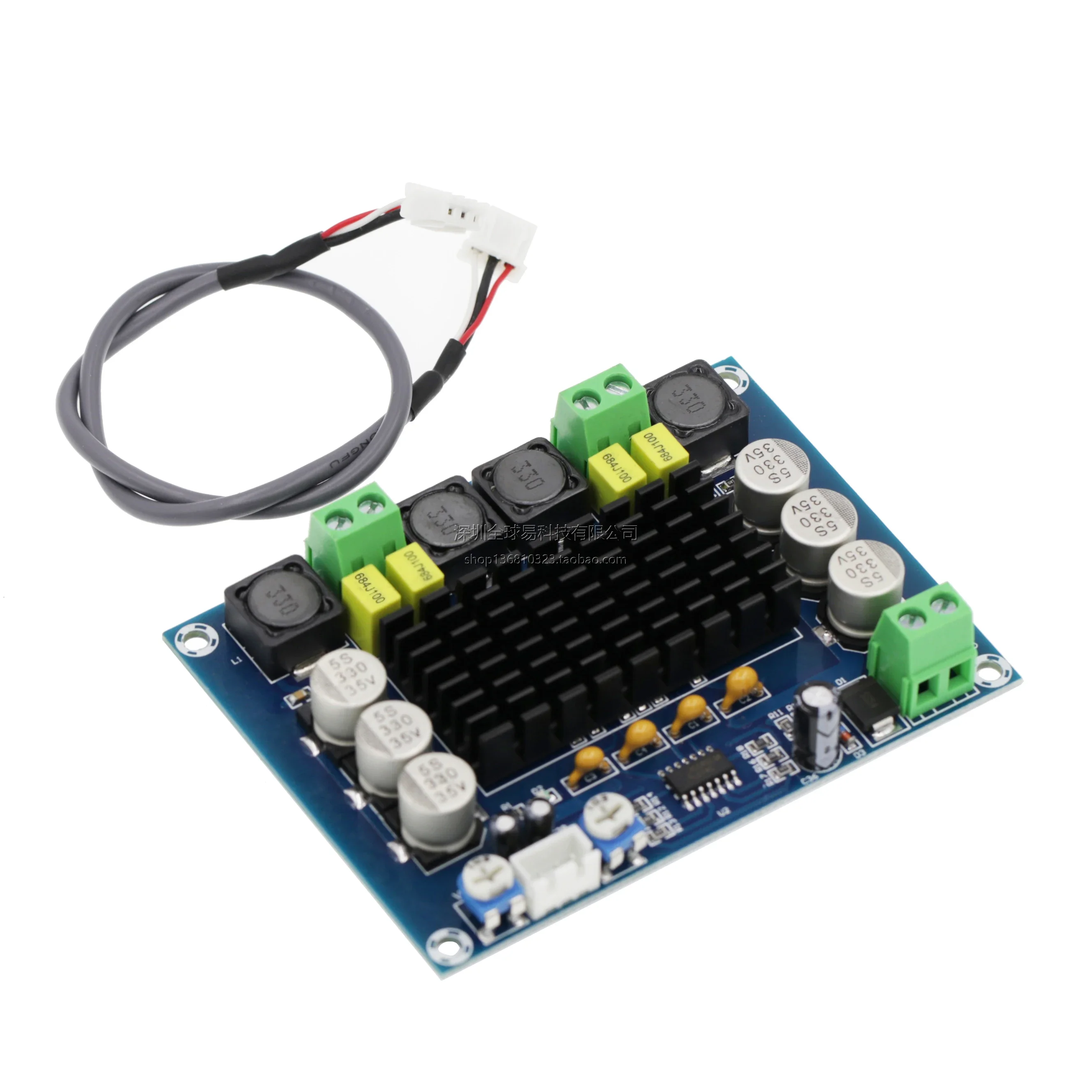 High Power Digital Amplifier Board TPA3116D2 Class D Bi-Channel 2x120W XH-M543 Audio Amplifier Module