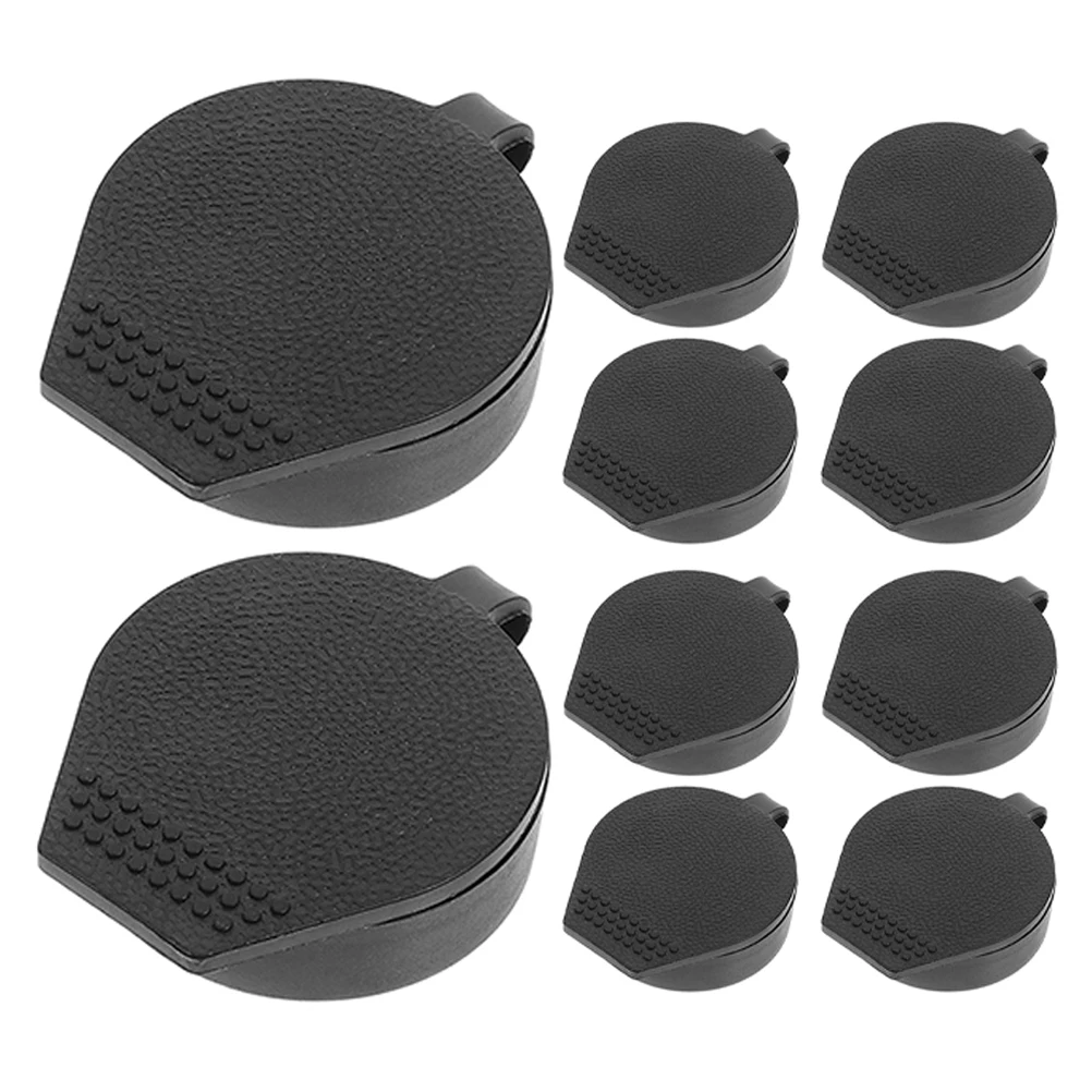

10pcs Switch Dust Cover Waterproof Door Lock Keyhole Black Distribution Cabinet Caps Covers Plastic Outdoor Industrial