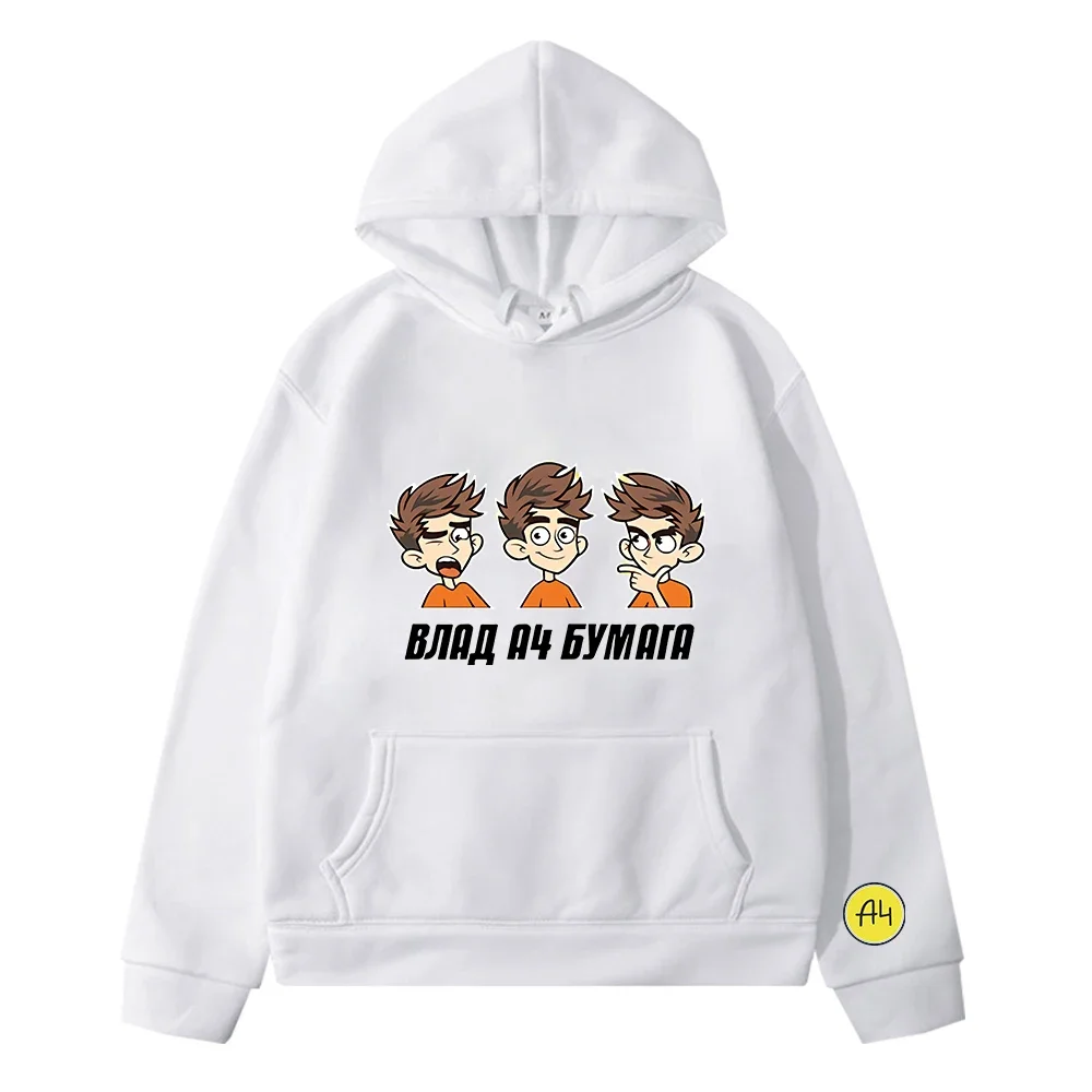 Мерч А4 Lamba Children's Boys Hoodies for Teen Girls Spring Autumn New Влад Бумага A4 Kids Hooded Sweatshirts Kawaii Sportswear