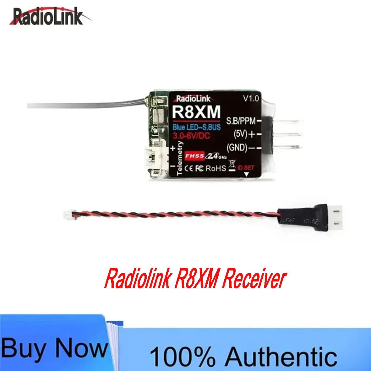 Radiolink 8 Channels Mini Receiver R8XM 2.4GHz Integrated Telemetry Vehicle Voltage 4000 Meters Control & Telemetry Distance