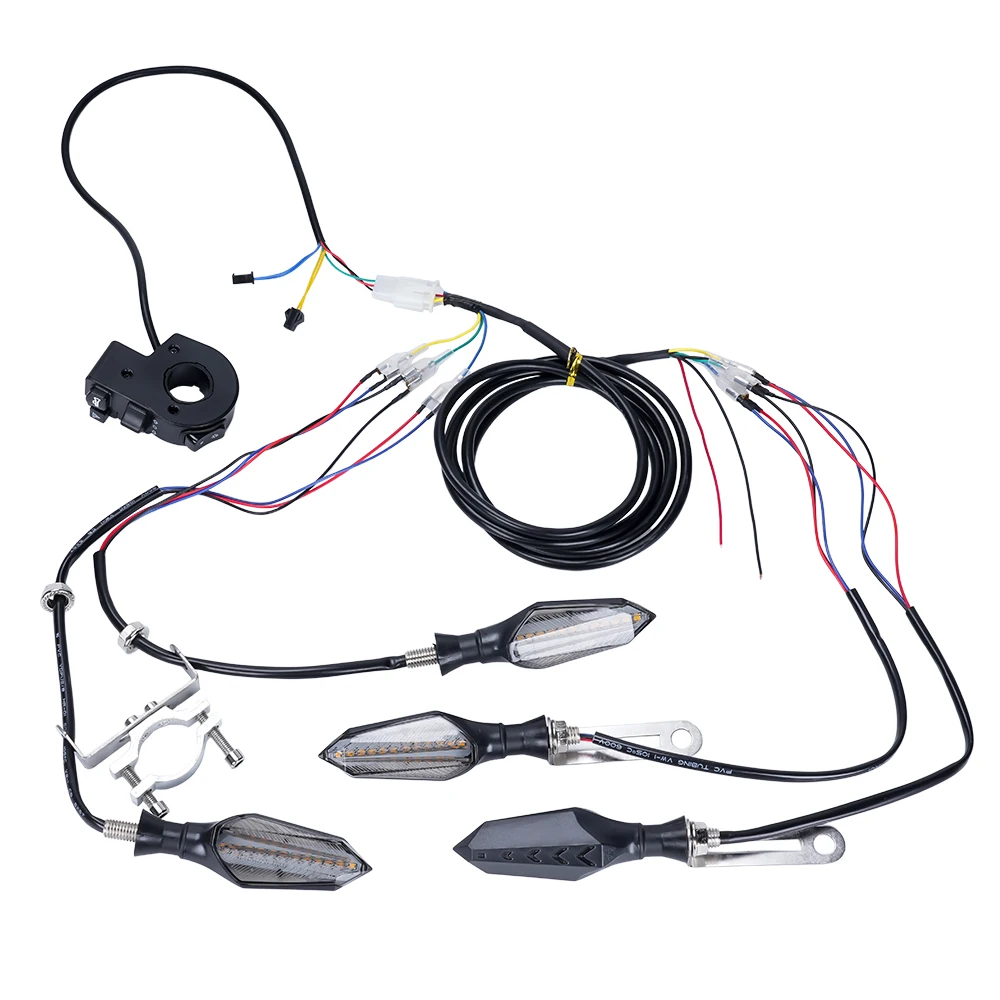 

Turn Signal Light Rear Light Scooter Accessories with Switch Waterproof Motorcycle Flasher Indicator Blinker Ebike Scooter LED