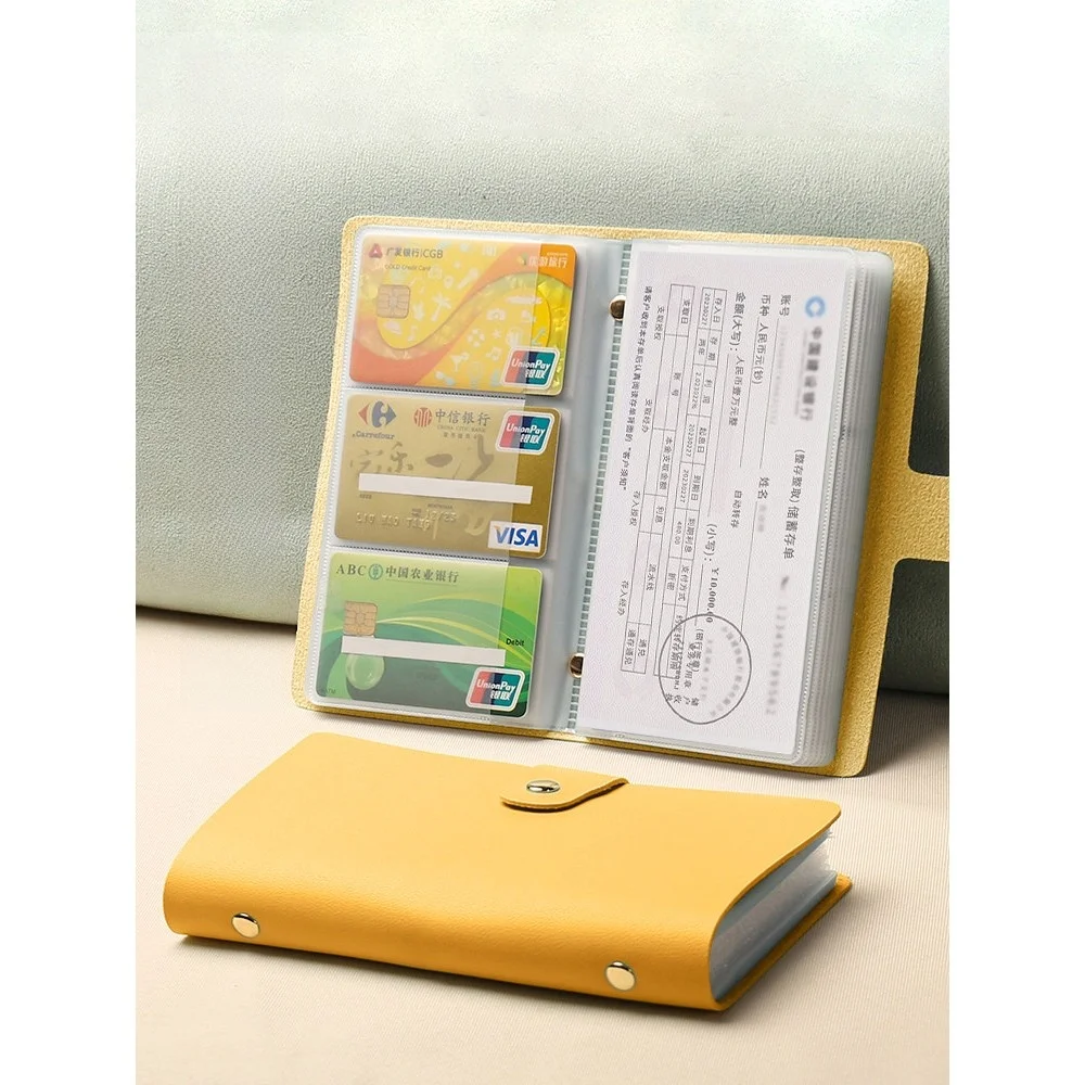 

Вместительный антимагнитный картхолдер для женщин, деловой чехол для карт в стиле OL из синтетической кожи для молодых людей