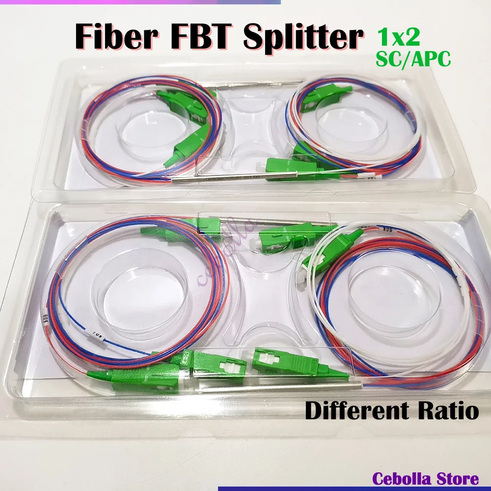 FTTH 1x2 Coupler Splittter Optical Fiber FBT Splitter 10:90  SC-APC Connector