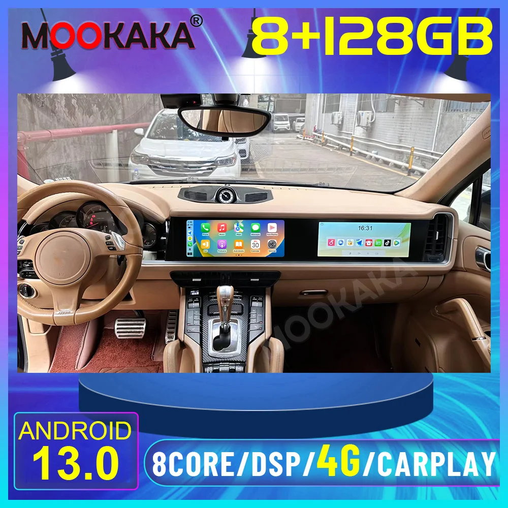 12.3“ Android  screen For Porsche Cayenne 2010-2016 Car Radio GPS Navi Multimedia Player Co-pilot Entertainment Screen Head Unit