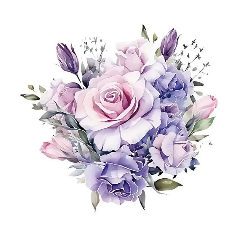 【HM】Red Rose Romantic Toilet Sticker Bathroom Toilet Decor Living Room Cabinet Refrigerator Home Decoration Decals