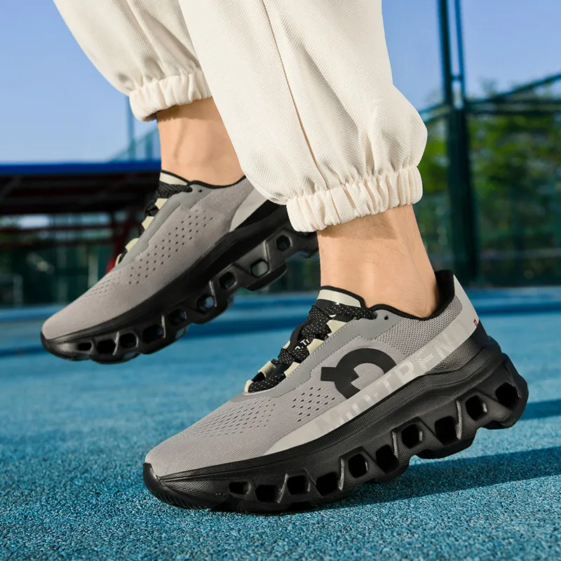 2025Male Cushioning Sneakers NonSlip Casual Sports Shoes Lightweight Men's Walking Running Shoes Hhollow Design Large Size 39-45 - Detail 1