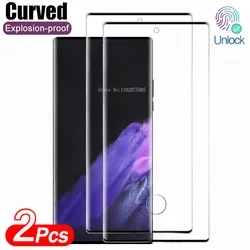 2Pcs Curved Tempered Glass Screen Protector For Samsung Galaxy S24 S20 S22 S23 Ultra Plus S21 FE Note 8 10 20 Plus S10 S9 Glass