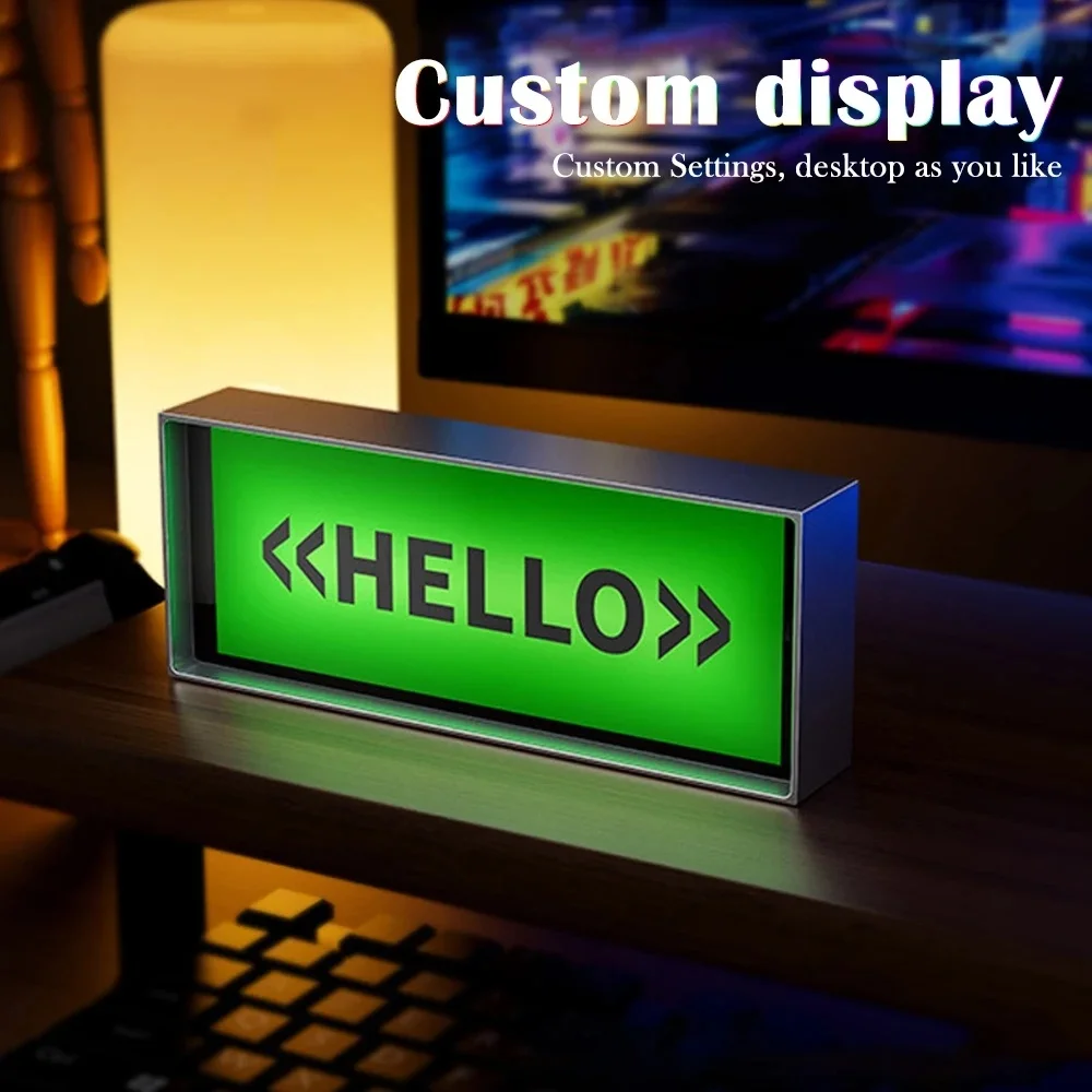 Smart Quantum Clock Night Light with APP - Digital Photo Frame, Touchscreen Weather Calendar Display for Gaming Room/Home Decor