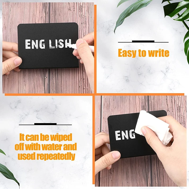 80Pcs 4 X 3 Inches Mini Chalkboard Table Tent Sign Chalkboard Buffet Tags Food Label For Party Tabletop Chalkboard Signs