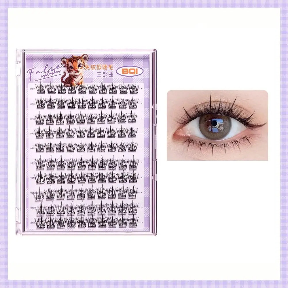 Sztuczne rzęsy 5D bez kleju, 10 rzędów, samoprzylepne rzęsy do samodzielnego nakładania, wielokrotnego użytku, segmentowe rzęsy do makijażu, zestawy dla kobiet i dziewcząt.