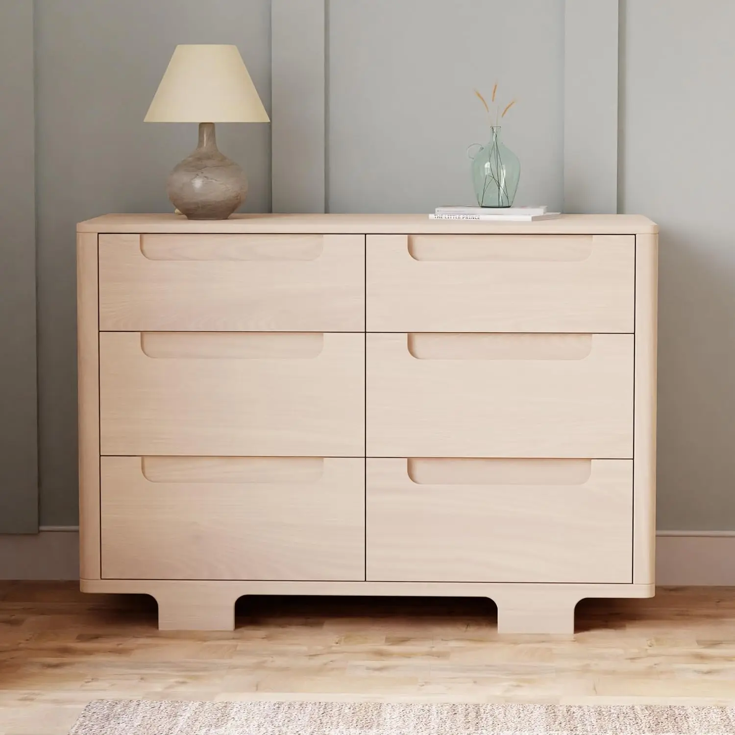 

6-Drawer Dresser in Washed Natural, Greenguard Gold Certified,6-Drawer Dresser