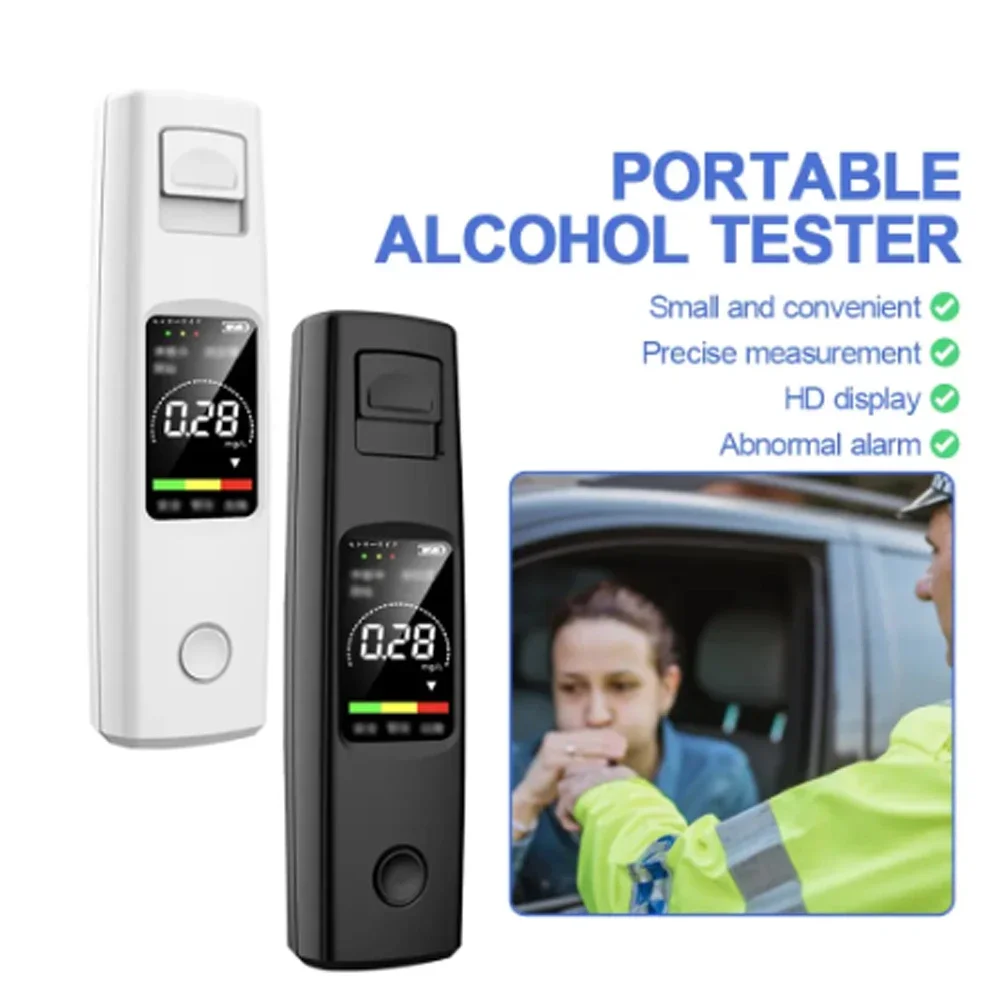 

Digital Alcohol Detector Breathalyzer Alcohol Tester Professional Police Lcd Display Drunk Driving Test Portable Breathalyzer