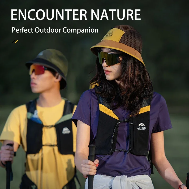 AONIJIE Outdoor Bucket Hat Women Men Breathable Mesh Sun Protection Running Quick Drying for Golf Cycling Trail Marathon E4632 view 4