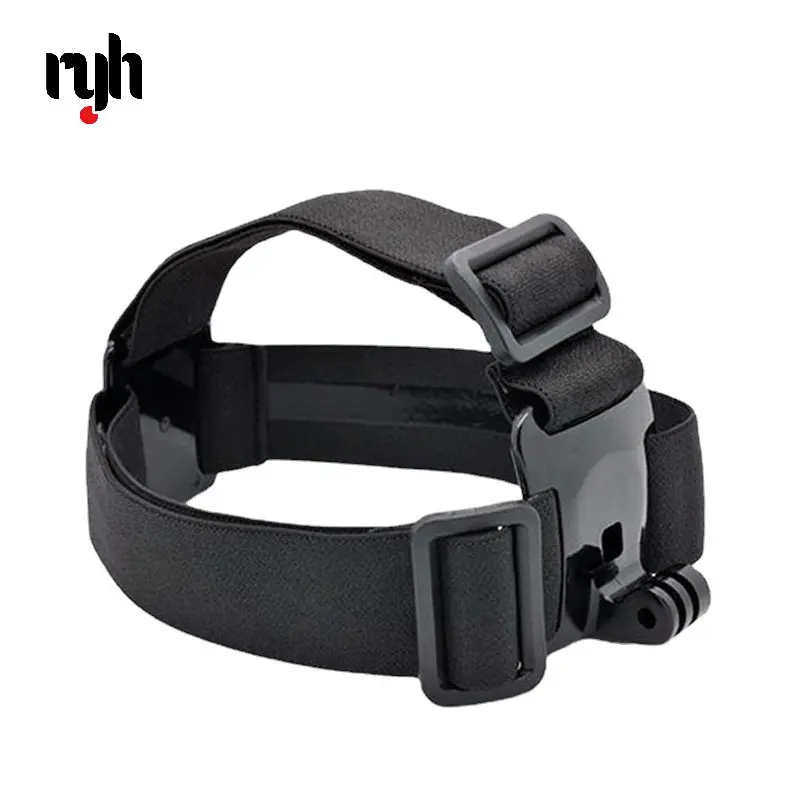 Suporte de Cabeça Ajustável e Elástico para Câmeras Go Pro Hero 10 9 6 5 4 XIAOMI YI SJ OSMO 360 com Cola Antideslizante