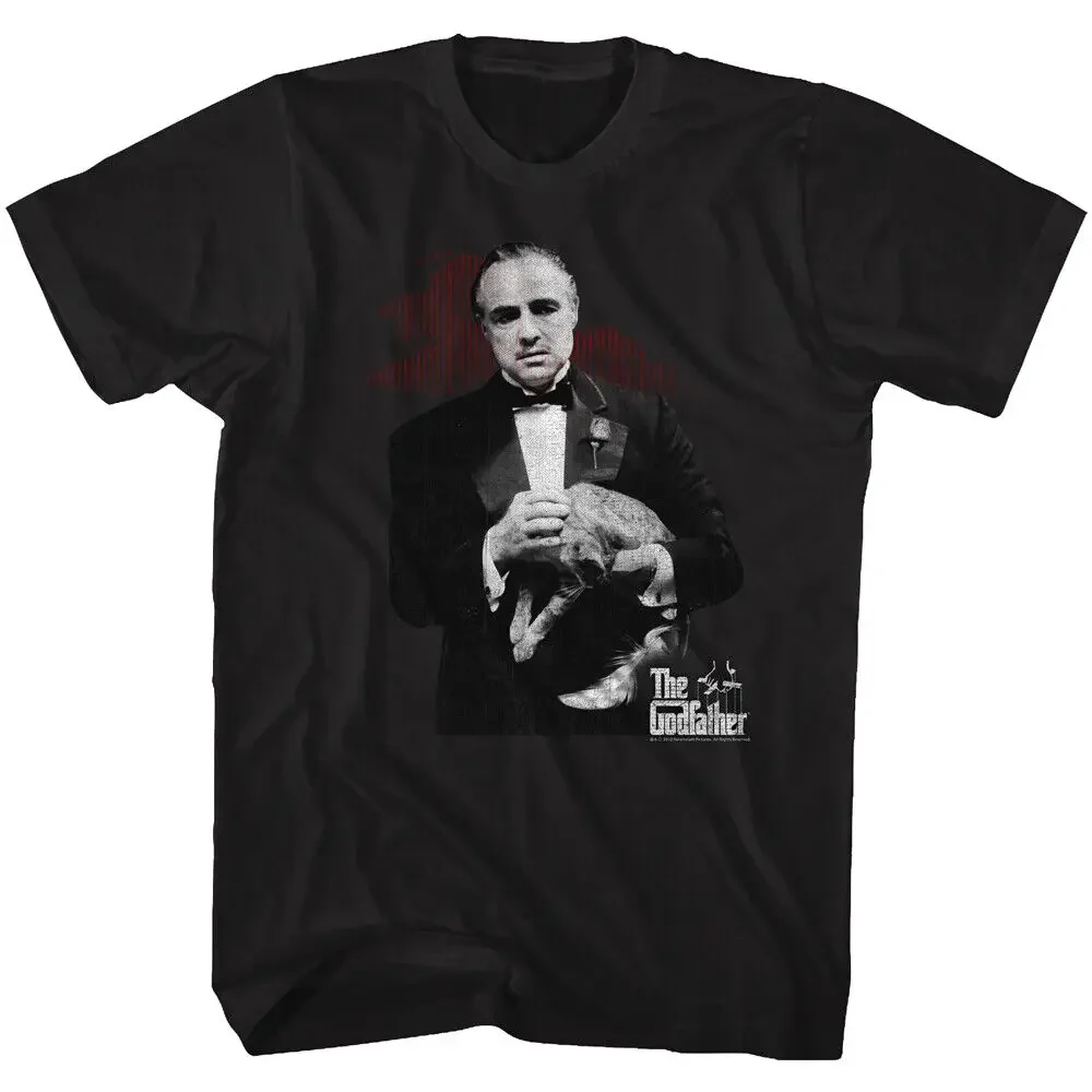 The Godfather Movie Marlon Brando Don Vito Corleone Holding Cat Men's T Shirt