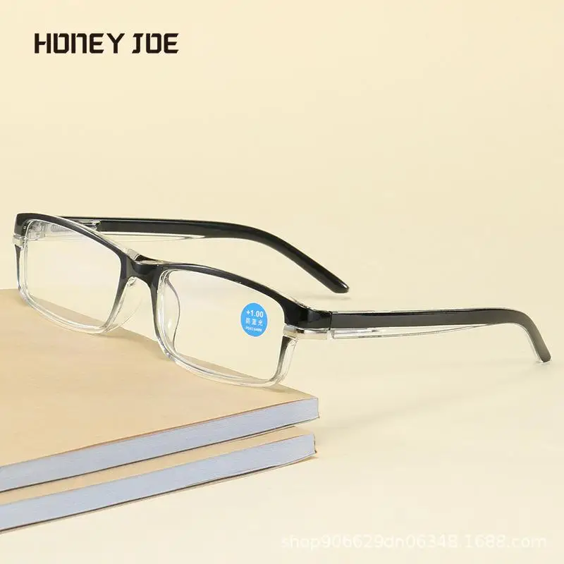 

Spring Hinge Reading Glasses Men Women Rectangle Presbyopic Eyeglasses Extra Light Comfortable Computer Reader +1.0 ~ +4.0