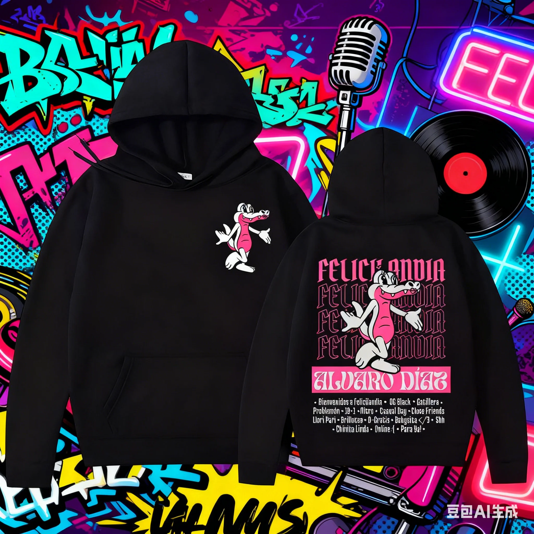 Alvaro Diaz Felicilandia Merchant Sudadera 100% de algodón puro para Otoño/Invierno 2025 Una sudadera informal y cálida de moda