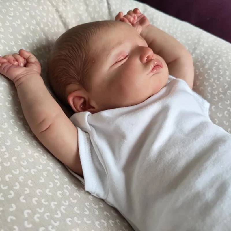 

48 см Bebe Reborn спальный палатка от Розали Мягкая ручная роспись волос 3D тон кожи с прожилками корни ресниц кукла из ткани Прямая доставка