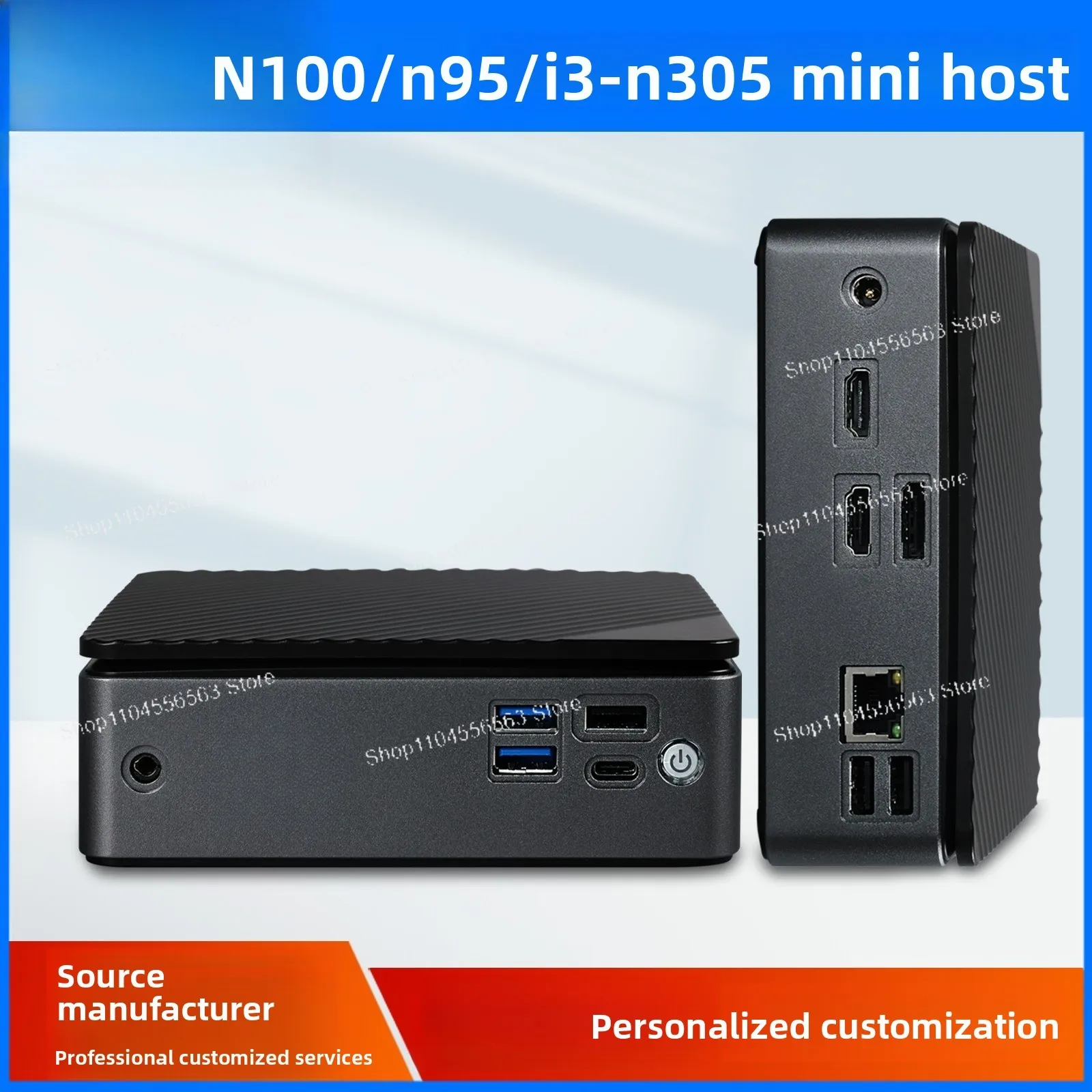 12th Gen Intel N100 Mini PC, Dual 4K Display Compact Desktop for Industrial Control Office and Home Use