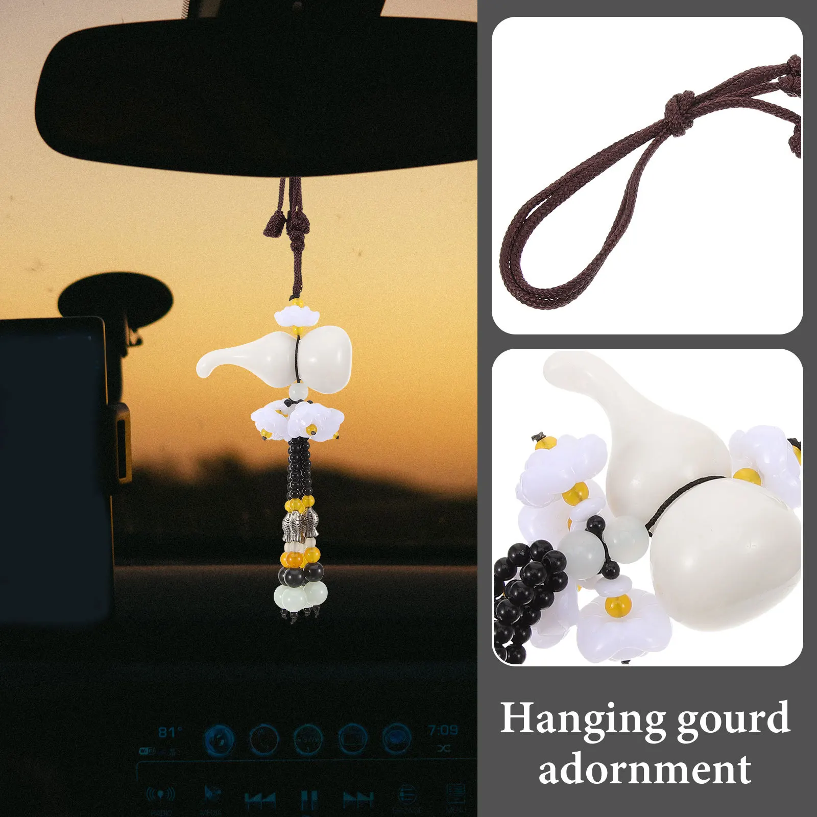 Chinese Gourd Pendant Delicate Automotive Interior Decoration Car Decorative Adornment