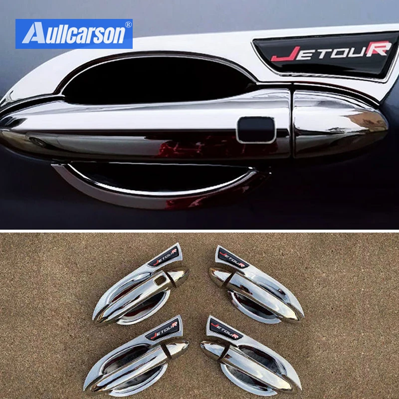 For Jetour X70 Plus 2024 2025 Chrome Door Handle Cover Trim Bowl Chromium Styling Full Coverage Accessories 8 Pieces