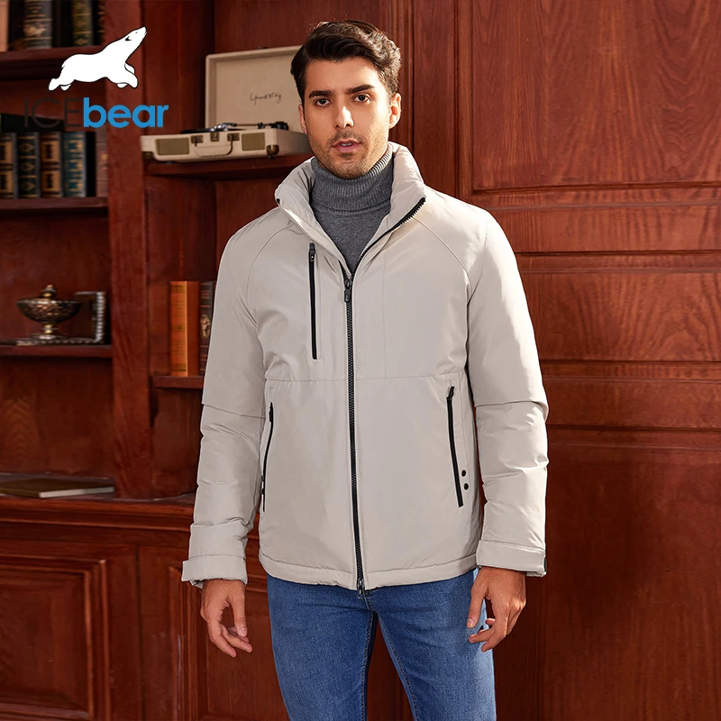 ICEbear-Parka à capuche en coton pour homme, veste d'extérieur, manteau chaud, nouveau, MWD4272I, hiver 2024