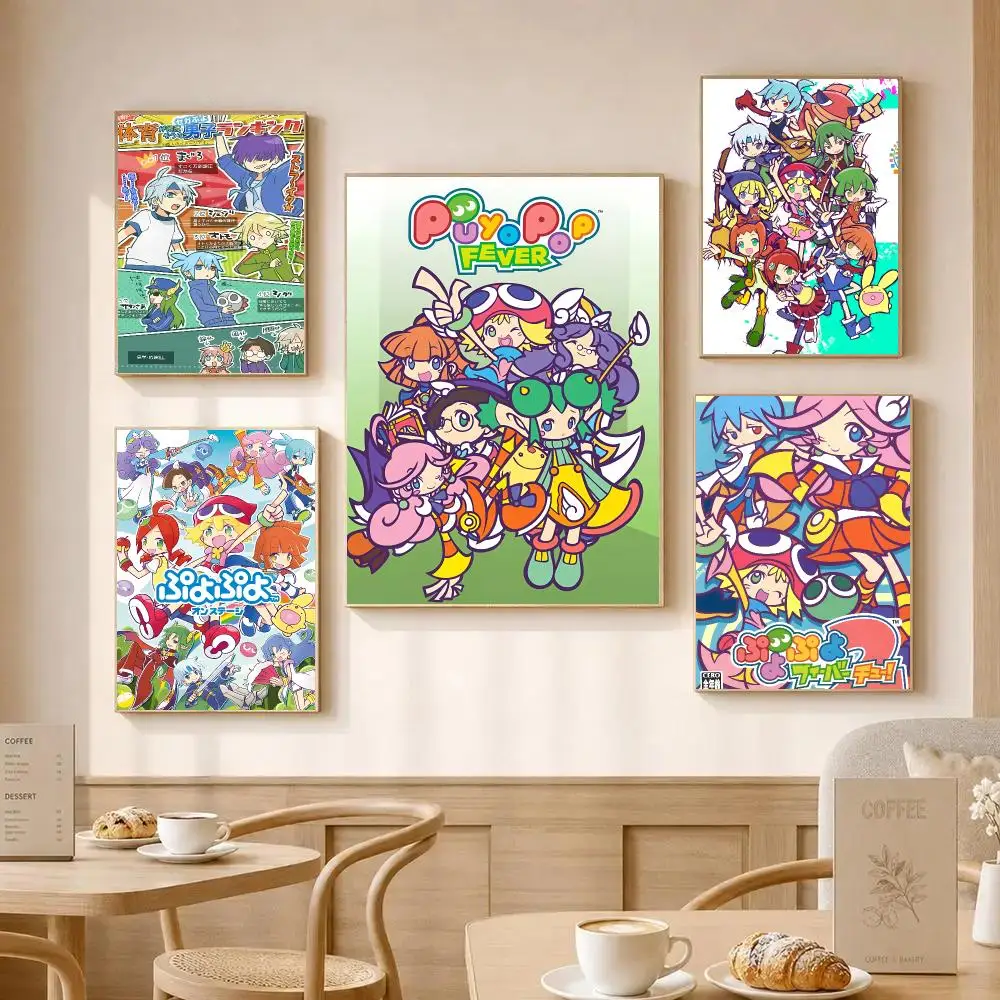 P-Puyo P-Puyo F-Fever Sig Poster HD Wall Art Wall Stickers Home Living Room Bedroom Bar Office Decor Prints