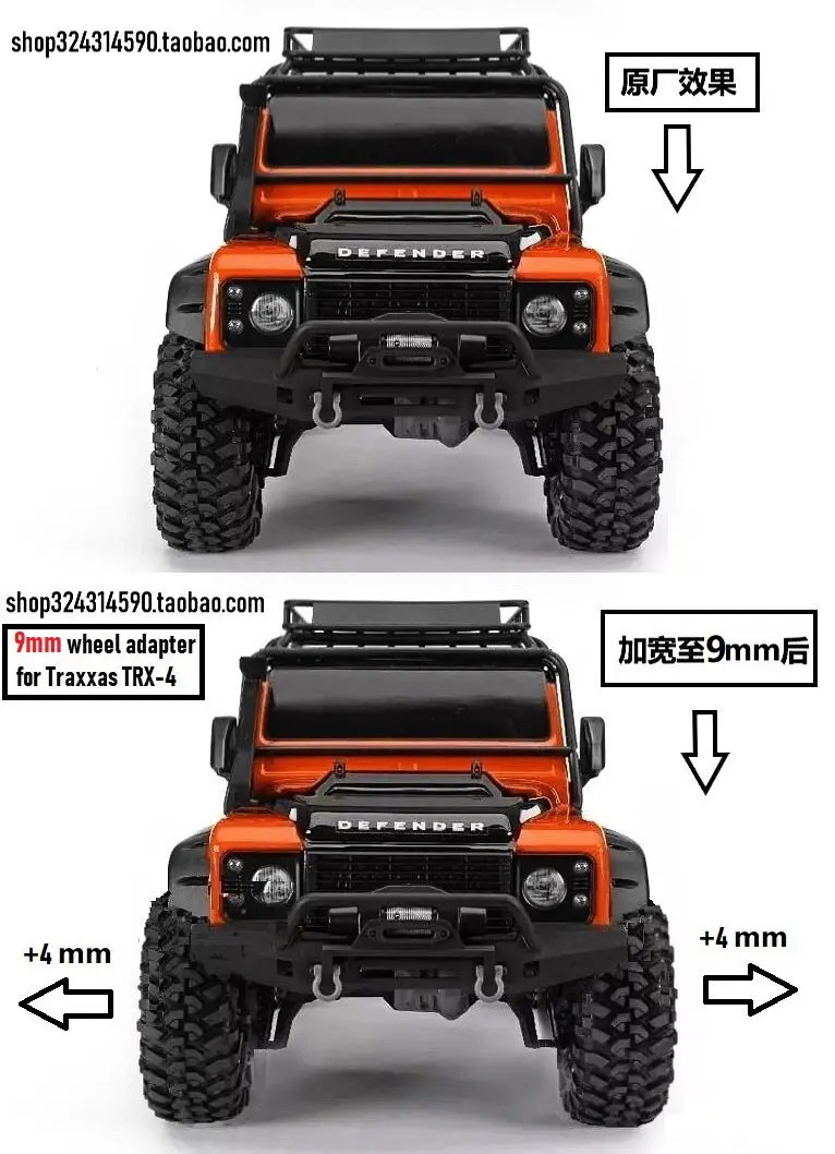 

RC Crawler Wheel Hub Adapter 4Pcs Thickened Widened Wheel For TRAXXAS TRX4 1/10 Fit Off Road RC Car Upgrade Accessories