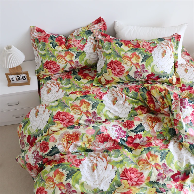 

Cotton Nordic 4-Piece 3-Piece Flat Fitted Modern Bedding Sheet Set Duvet Comfortable Bed Cover Breathable Hotel Soft Pillowcase