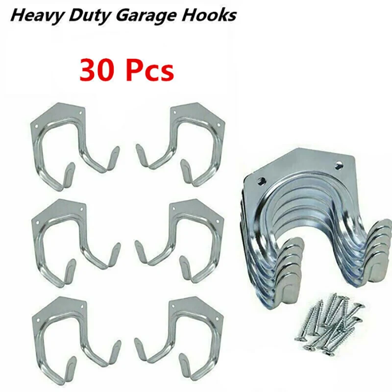 

30pcs Tool Hanger Hooks Set Tools Hang Garage Shed Hanging Bracket Garden Storage