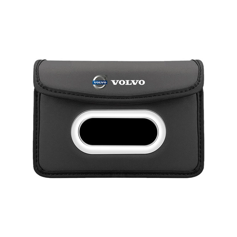 

Volvo XC90 XC60 V50 S60 V70 V60 V40 S90 olestar AWD XC40 S80 Car Tissue Box 1Pc Leather Back Seat Hanging Tissue Organizer