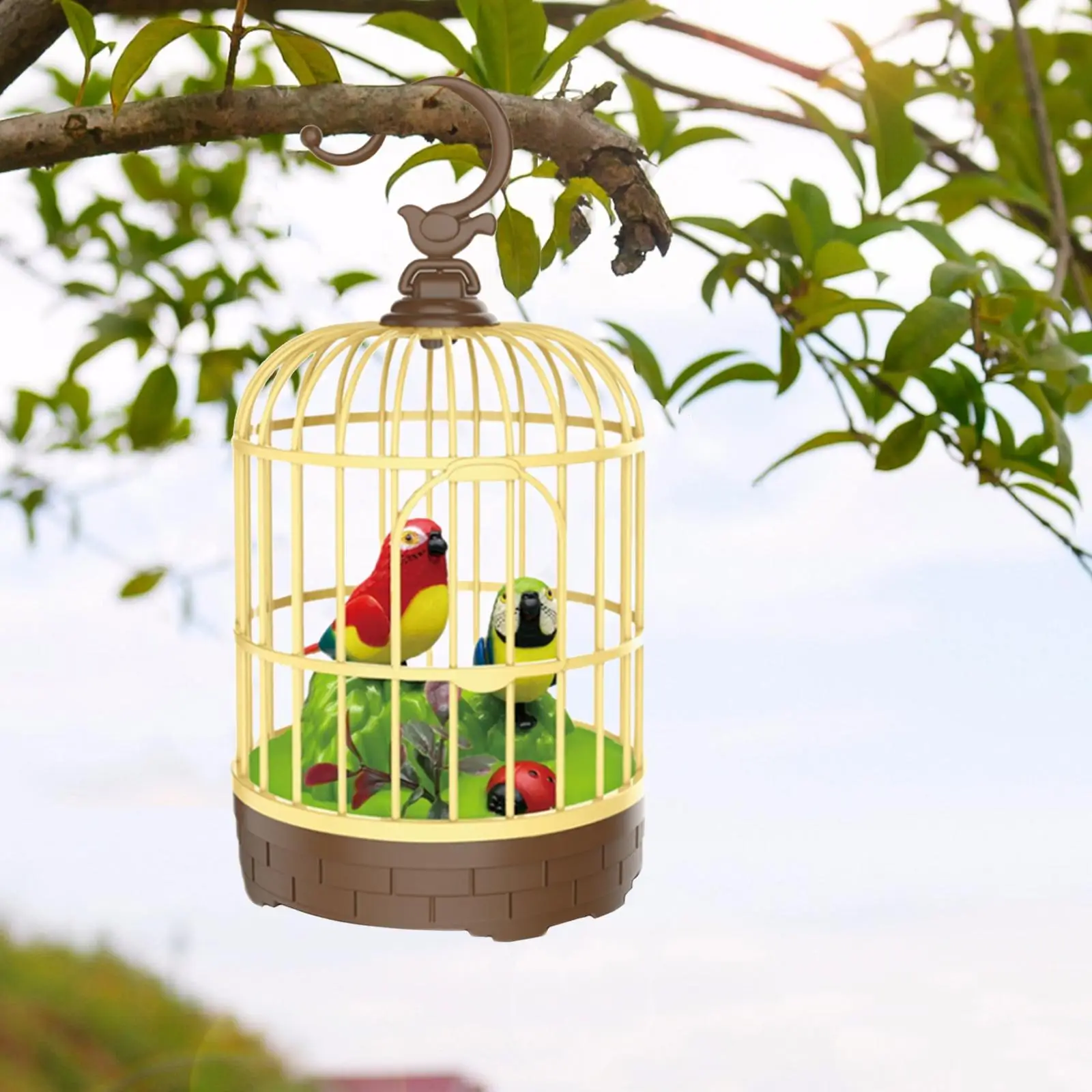 Singing&Chirping Bird In Cage Realistic Sounds&MovementsSinging Chirping Bird Toy In Cage Realistic Sounds Movements Activated