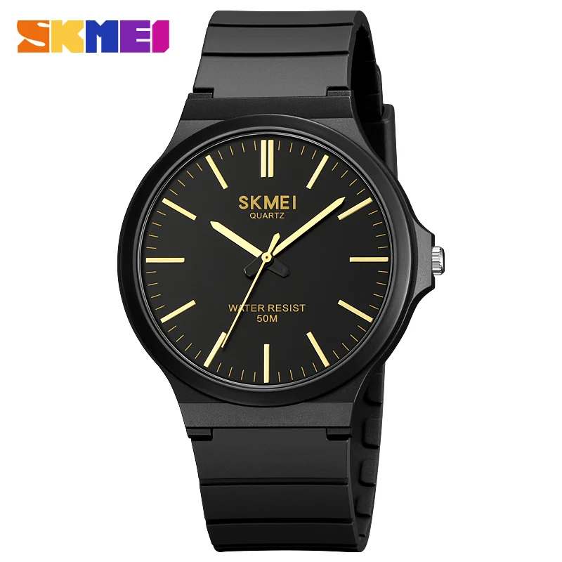 SKMEI 2108 ساعة بسيطة رفيعة للغاية مقاومة للماء للرجال ساعات يد رياضية كاجوال كوارتز للرجال مقاومة للصدمات ساعة التاريخ Reloj Hombre