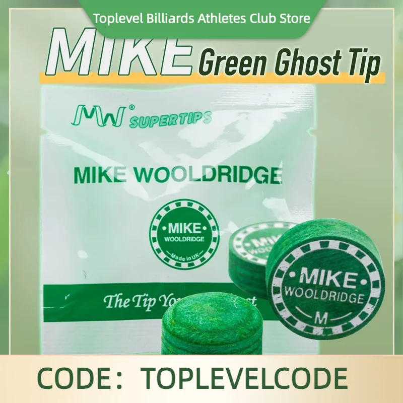 Mike-Green Ghost Billiard Pool Cue, Snooker Cue, Carom Cue Tip, 10mm, 11mm, 12mm, 14mm, S, M, H