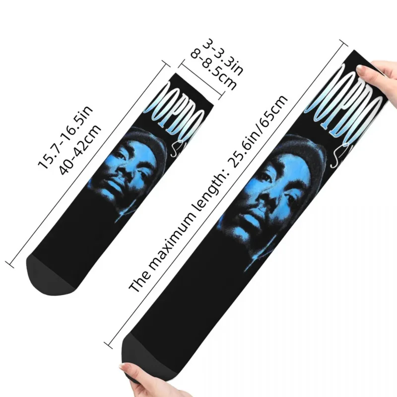 Hip-Hop Snoop Dogg Old Skool Rapper Basketball Socken Polyester Crew Socken für Unisex atmungsaktiv