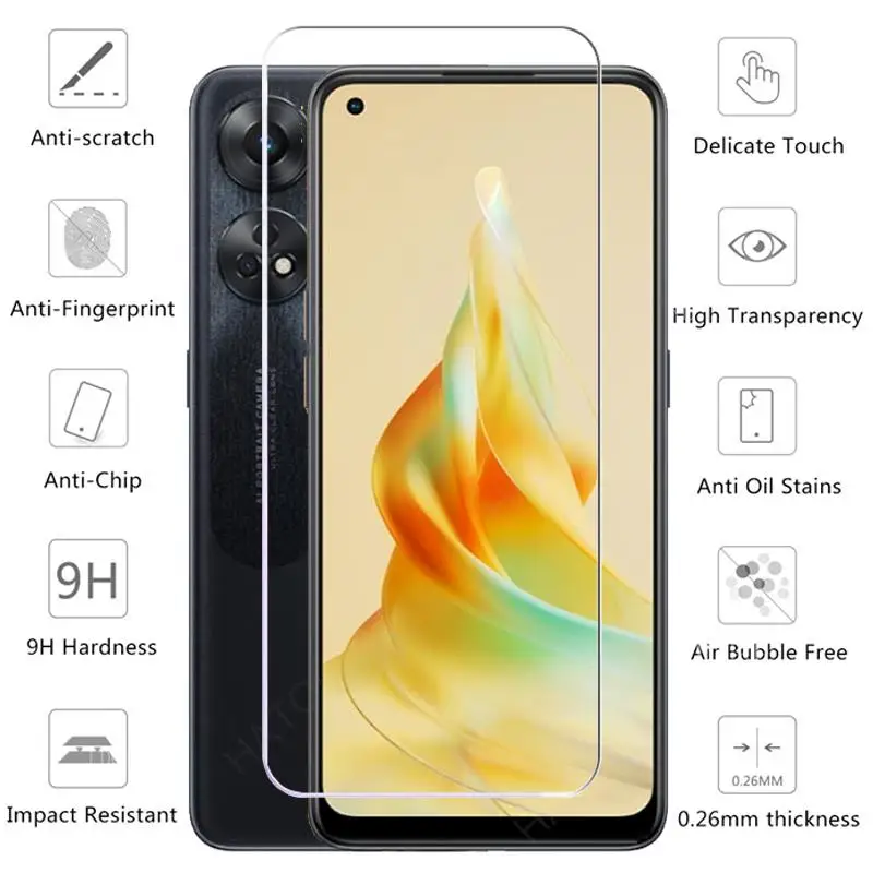 4IN1 For Oppo Reno8 T 4G Glass Reno8T 8 T 4G Tempered Glass 9H Full Cover Protective Phone Film Screen Protector For Reno8T 4G