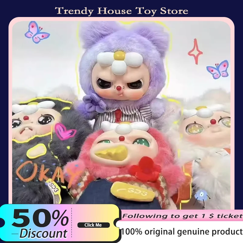 Nowa 33cm Shudao San 400% Seria Moodeverse Blind Box Urocza Winylowa Maskotka Myszka z Wyrazistą Twarzą Dekoracja Pokoju Zabawka Energia Emocji Prezent Urodzinowy