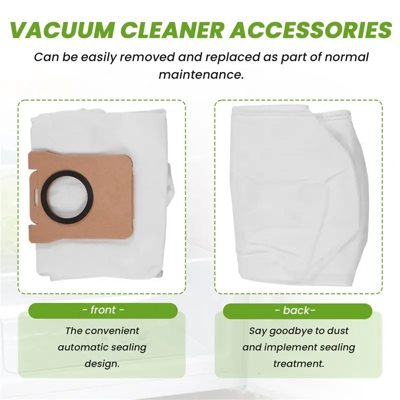 MLGB-12Pcs Fit For Robot Vacuum X20+/X20 Plus Replacement Accessories Dust Bag