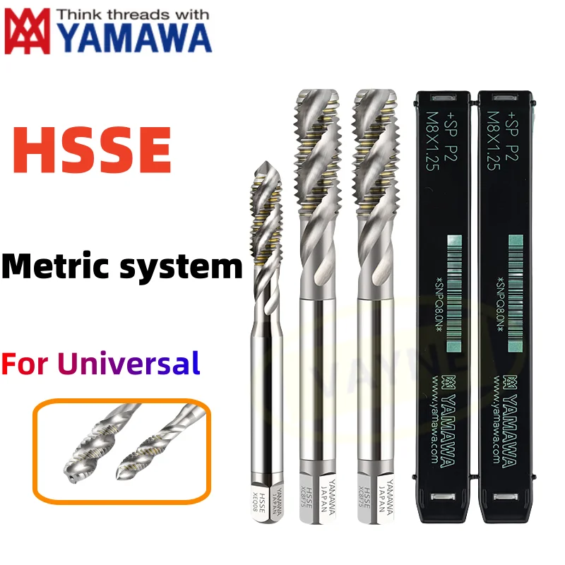 YAMAWA HSSE Universal Metric Spiral Fluted Tap M1.4 M1.5 M1.6 M1.7 M1.8 M2 M2.2 M2.5M2.6M3 M3.5 M4 M4.5 M5 M6  Screw Thread Taps