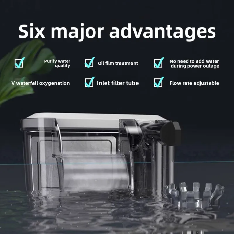 YJQ fish tank filter circulating water pump oxygen generator integrated machine oxygenating small waterfall wall-mounted pump