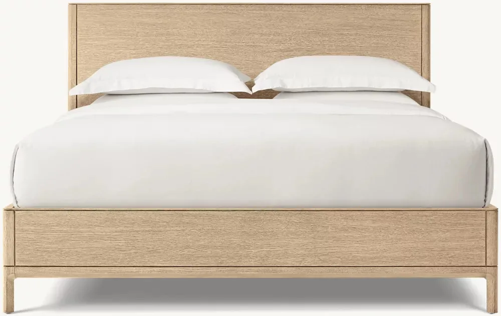 

x−Customized Furniture Classics Design Bedroom King Size Oak Veneers Wood Bed Panel Bed&
