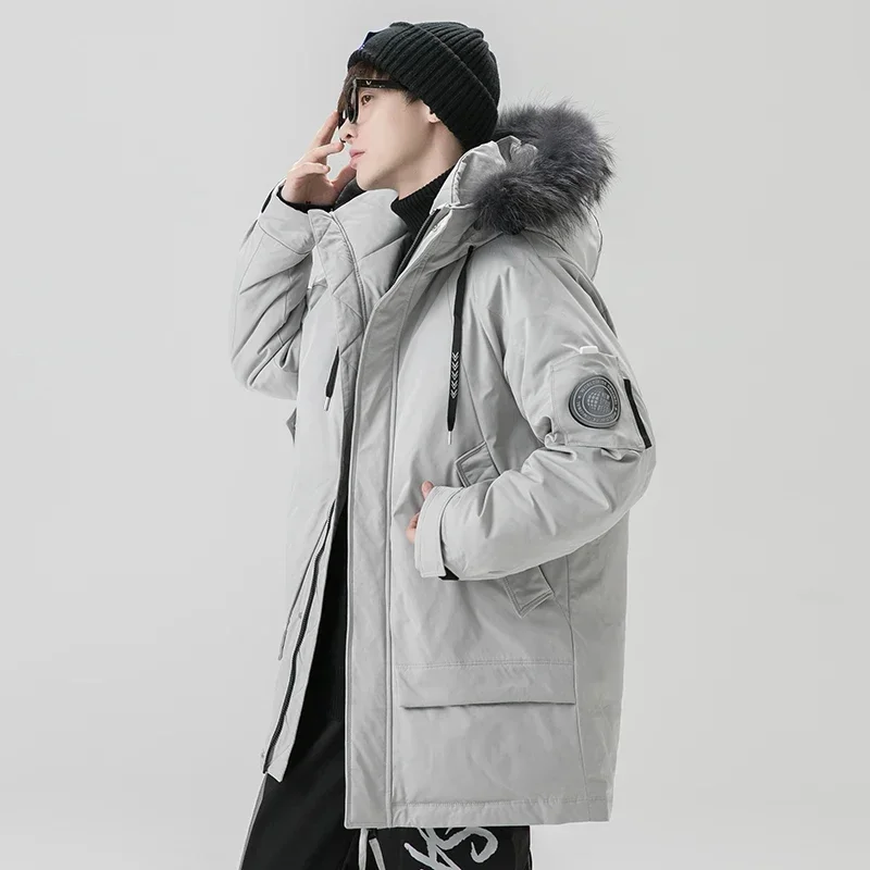 Large Fur Collar Hood Ultralight Down Jacket Men Designer Clothes Men Duck Down Padding 2024 Mens Winter Jacket Male Coat