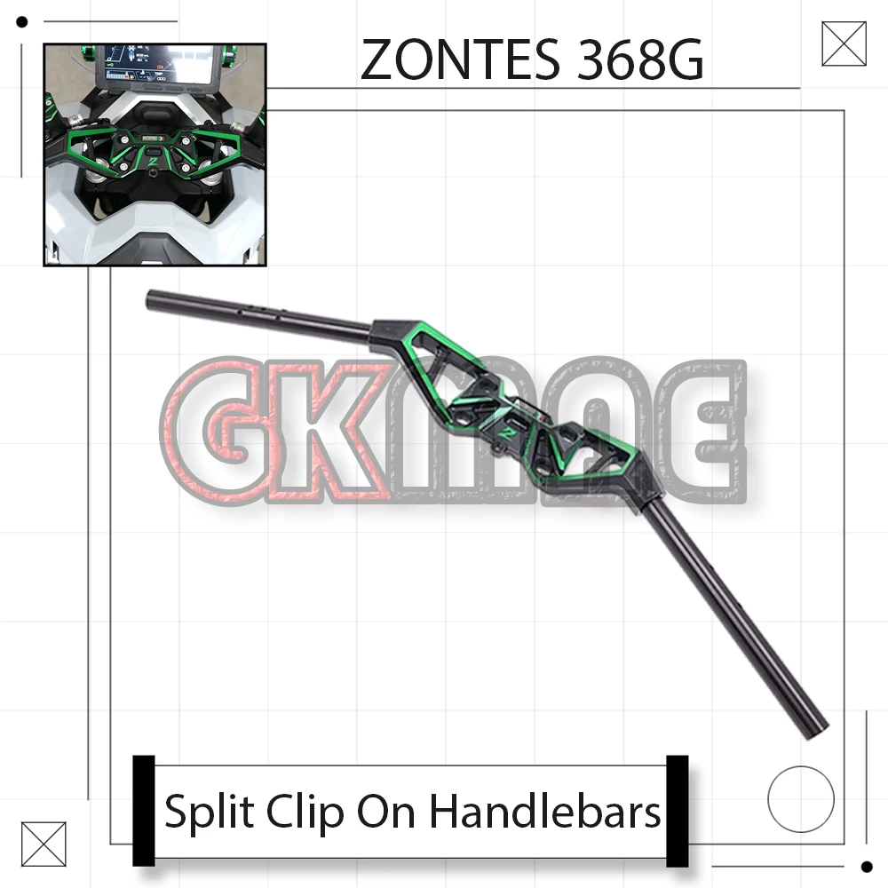 For ZONTES 368G ZT368T-G Motorcycle Modified CNC Aluminum Separated Handlebars Split Clip On Handle Bars Replacement Accessories