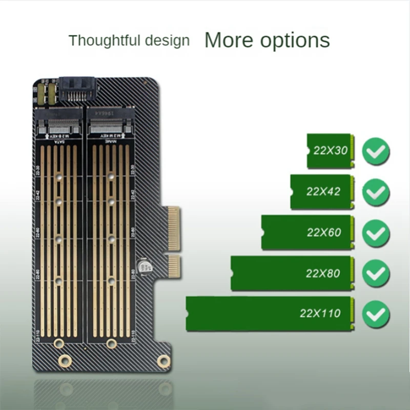 Adaptateur de disque pour touristes, M.2 Nvme NGFF SSD vers PCIE Tage X8 X16, emplacement pour carte SATA, prise en charge de 6 000 cartes, câblage Mkey Bkey Nvme vers USB